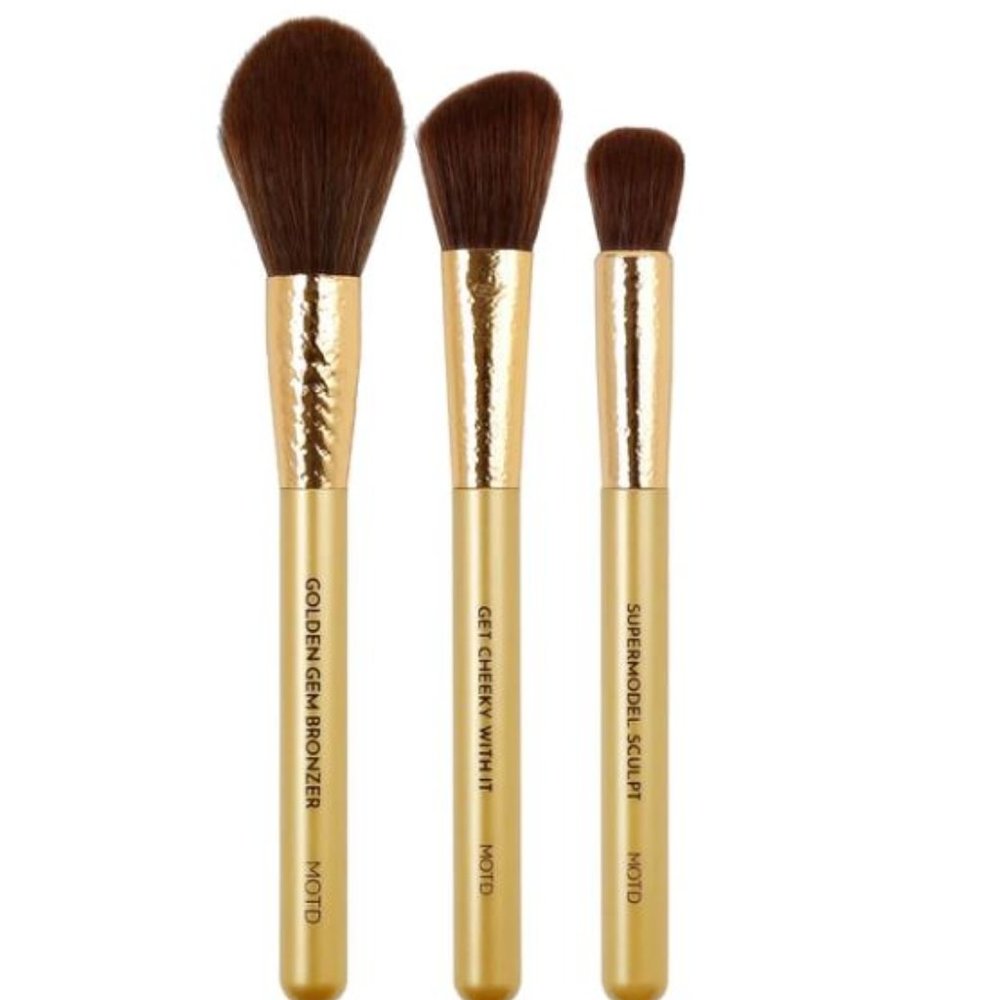 MOTD Cosmetics Gold Goddess Face Makeup Brush Set